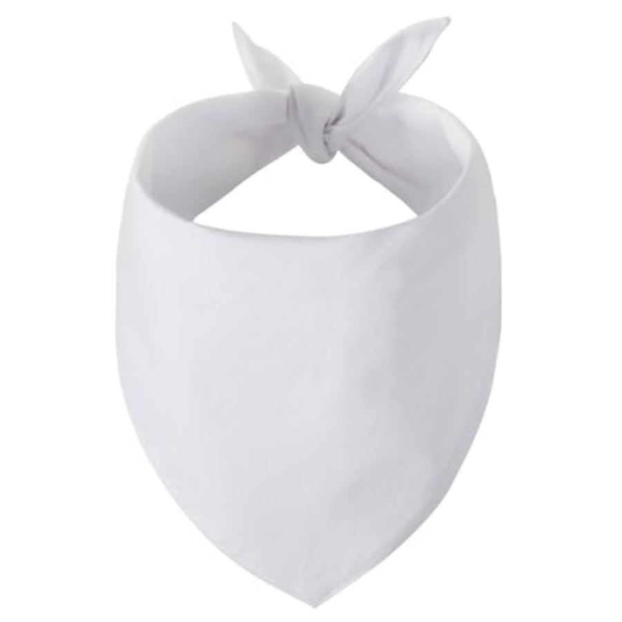 Bandana Blank White - Blank Dog Bandanas Large-1PCS, DIY Solid