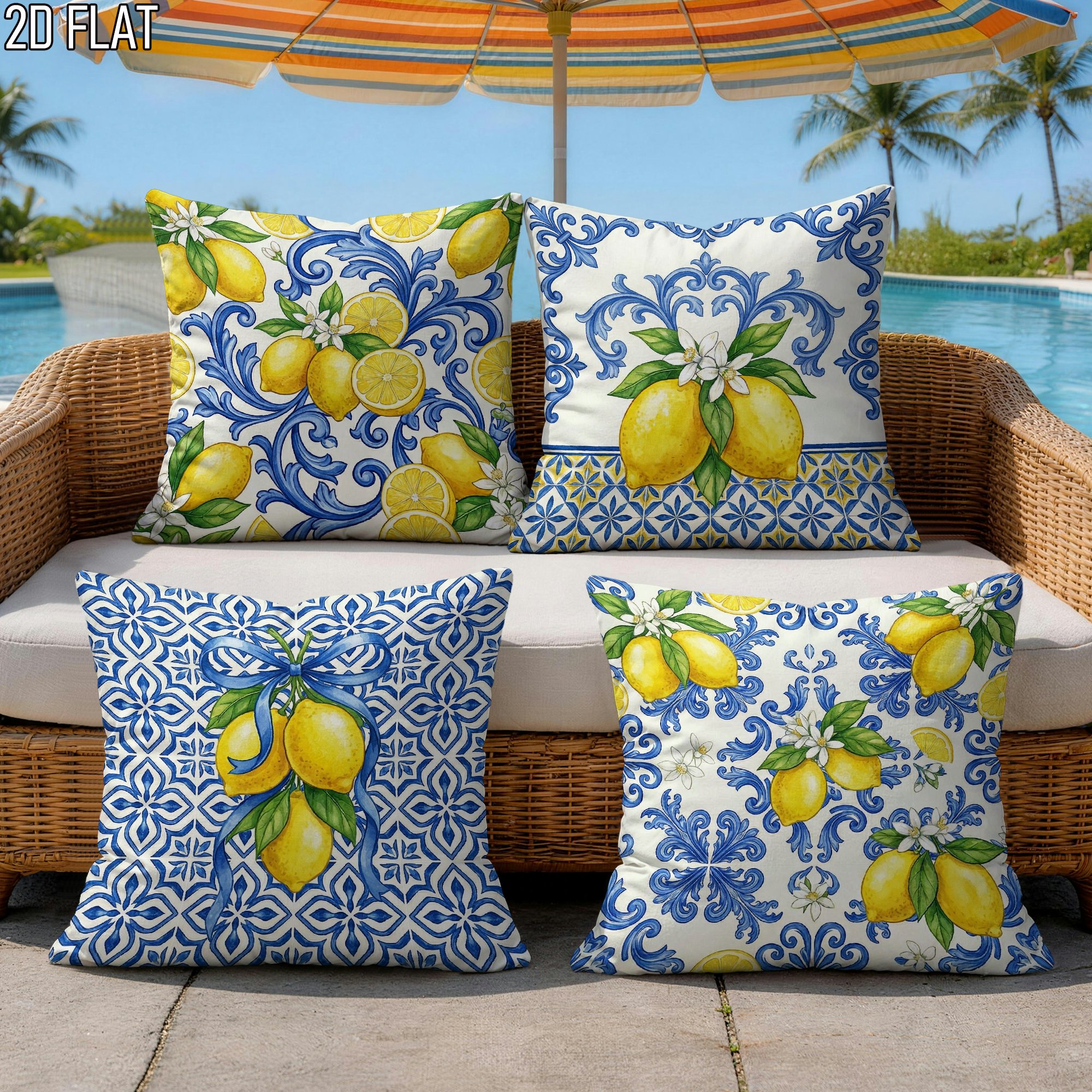 4Pcs Italian Summer Style Thro - Ceramic Tile Blank บทวิจารณ์และราคา