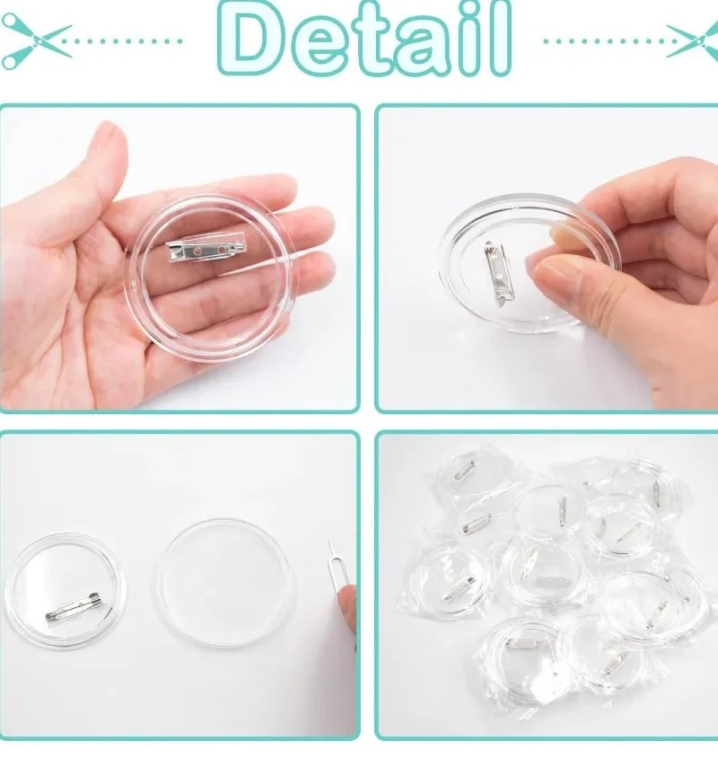 30pcs acrylic blank badge pin  - Button Badge Blank บทวิจารณ์และราคา