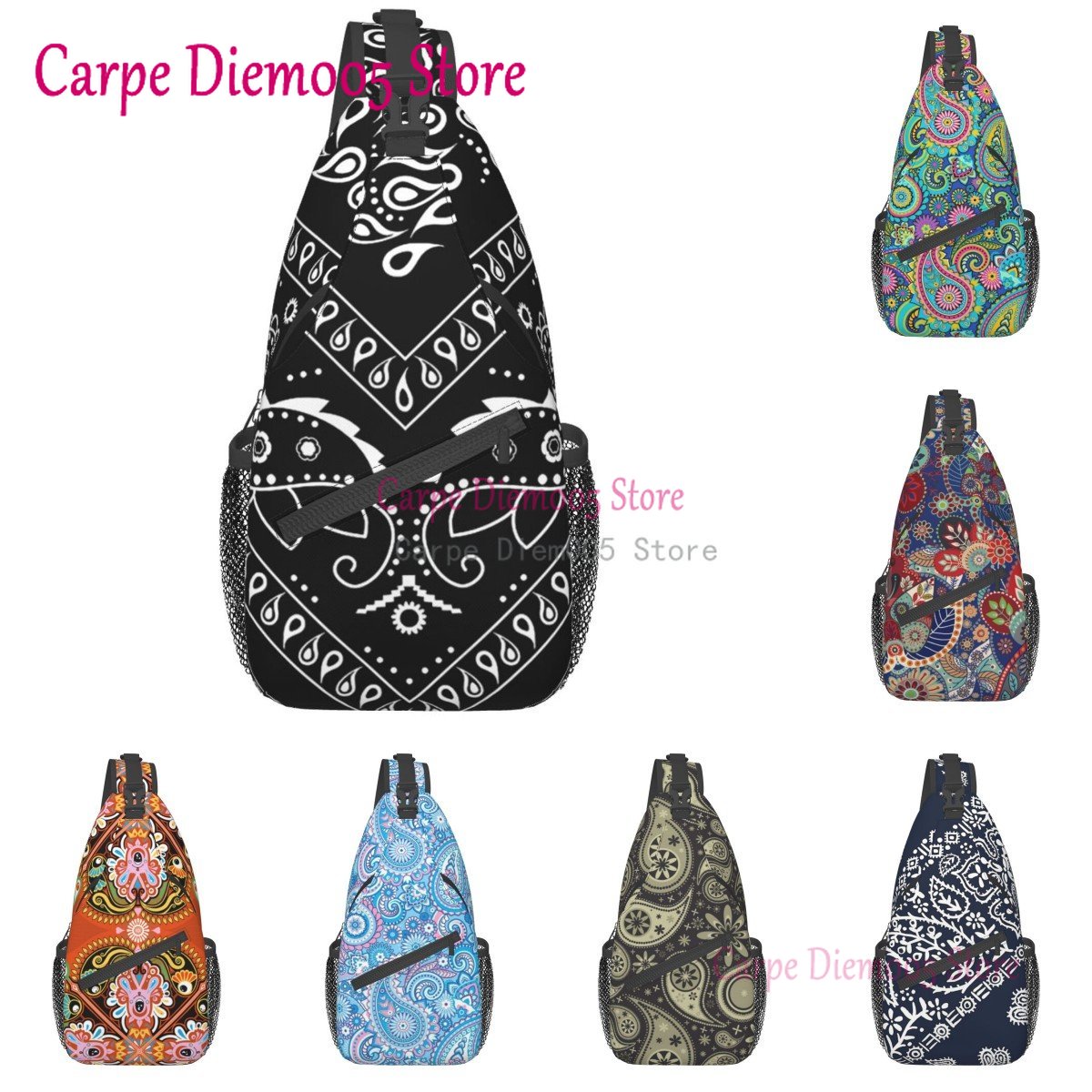 Black And White Paisley Chican - Bandana Blank White บทวิจารณ์และราคา