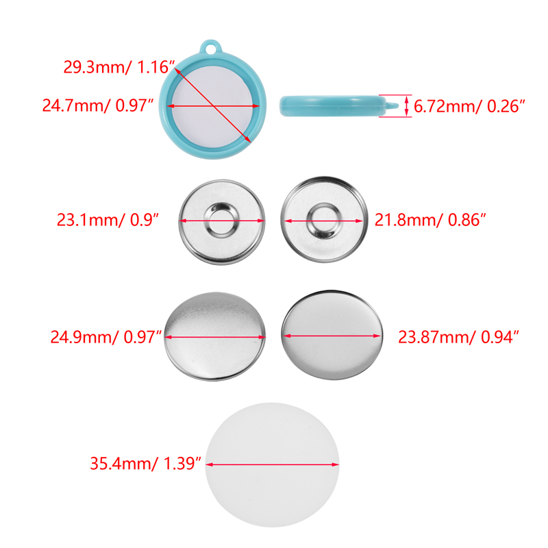 50Pcs/Set DIY Double-Side Key  - Button Badge Blank บทวิจารณ์และราคา