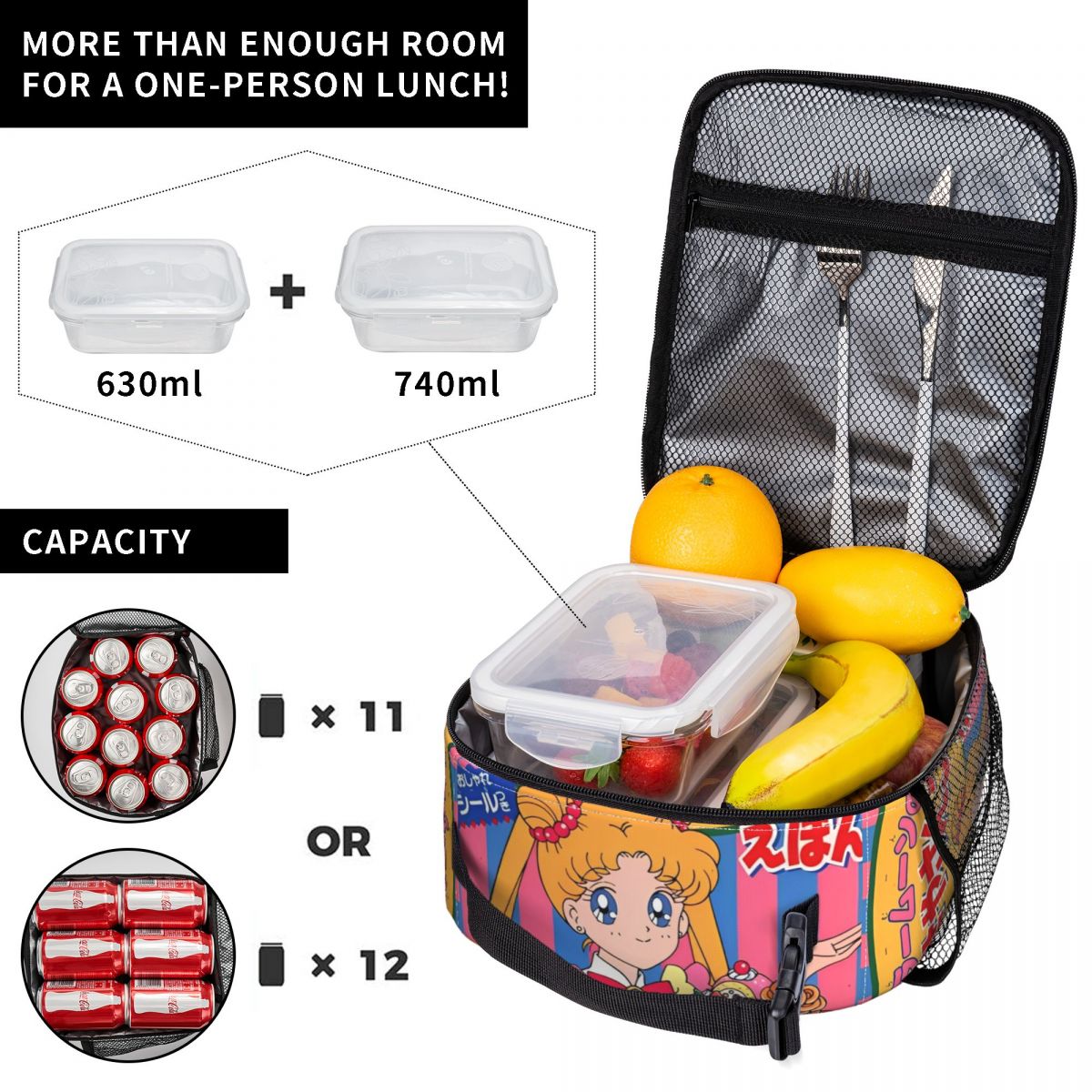 Cartoon Sailors Moons Insulate - Tote Bag Sublimation บทวิจารณ์และราคา