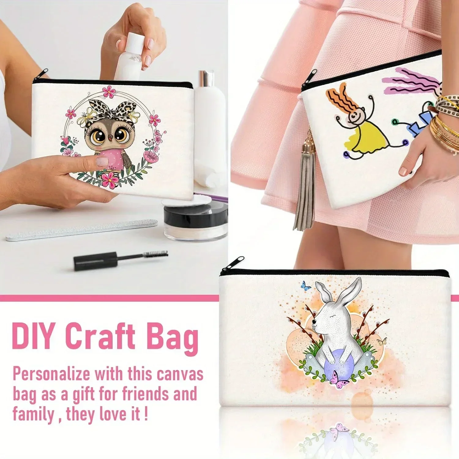 20pcs Sublimation Blank Makeup - Tote Bag Sublimation บทวิจารณ์และราคา