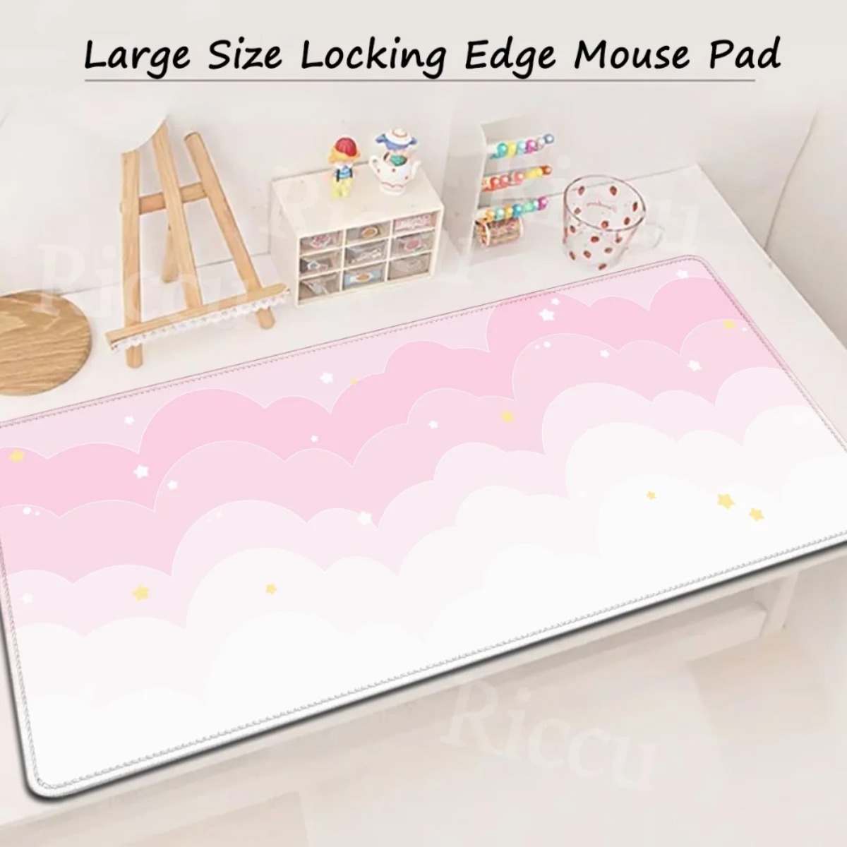 Pink Pastel Clouds Extended Mo - Mouse Pad Blank Sublimation บทวิจารณ์และราคา