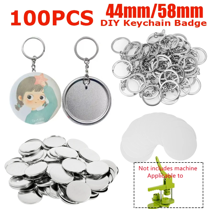 100PCS Blank Plastic/Metal But - Button Badge Blank บทวิจารณ์และราคา