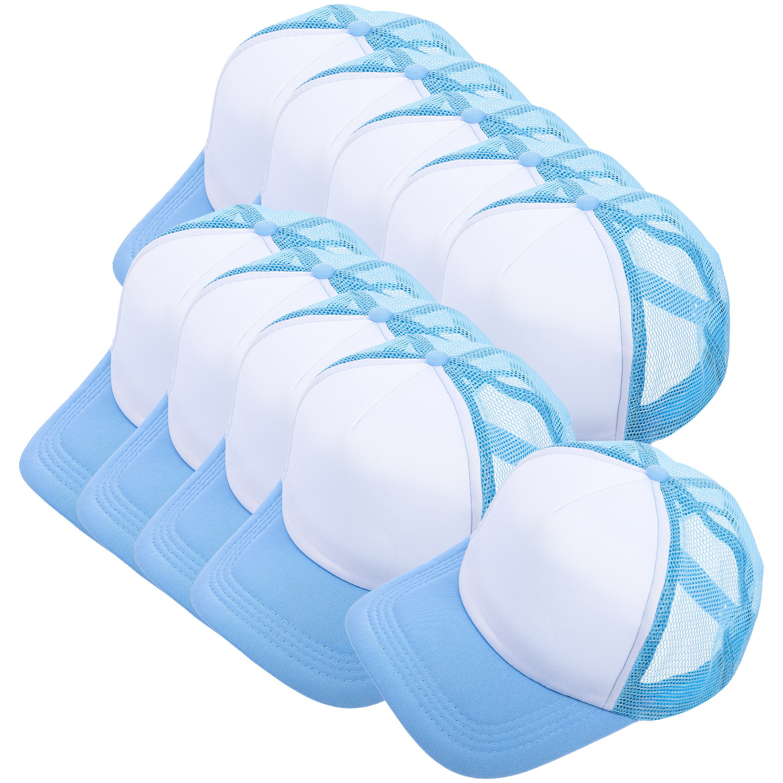 10Pcs Mesh Baseball Hat Blank  - Hat Sublimation Blank บทวิจารณ์และราคา