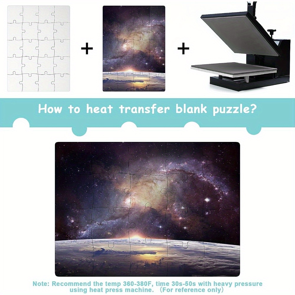 6pcs Sublimation Blank Puzzles - Puzzle Blank White บทวิจารณ์และราคา