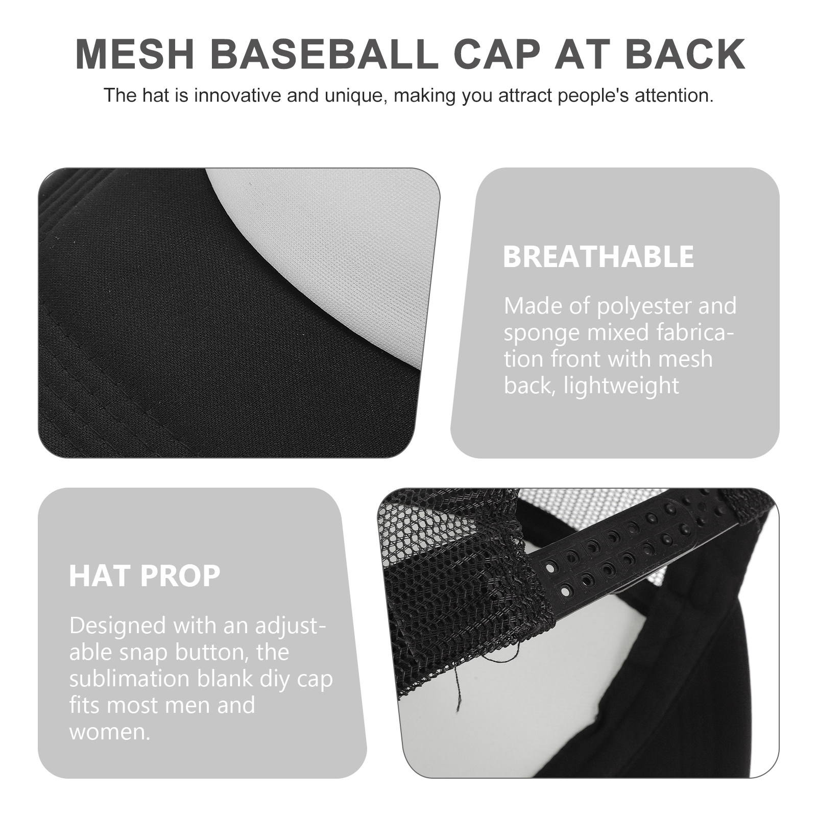 10Pcs Blank Baseball Caps Mesh - Hat Sublimation Blank บทวิจารณ์และราคา