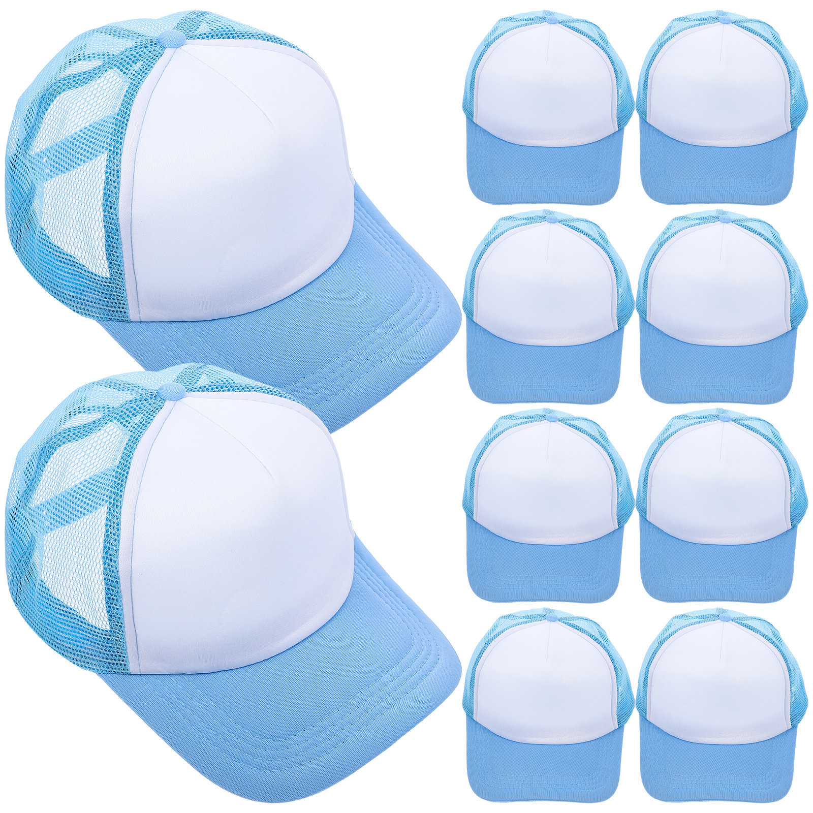 10Pcs Blank Baseball Hats Mesh - Hat Sublimation Blank บทวิจารณ์และราคา