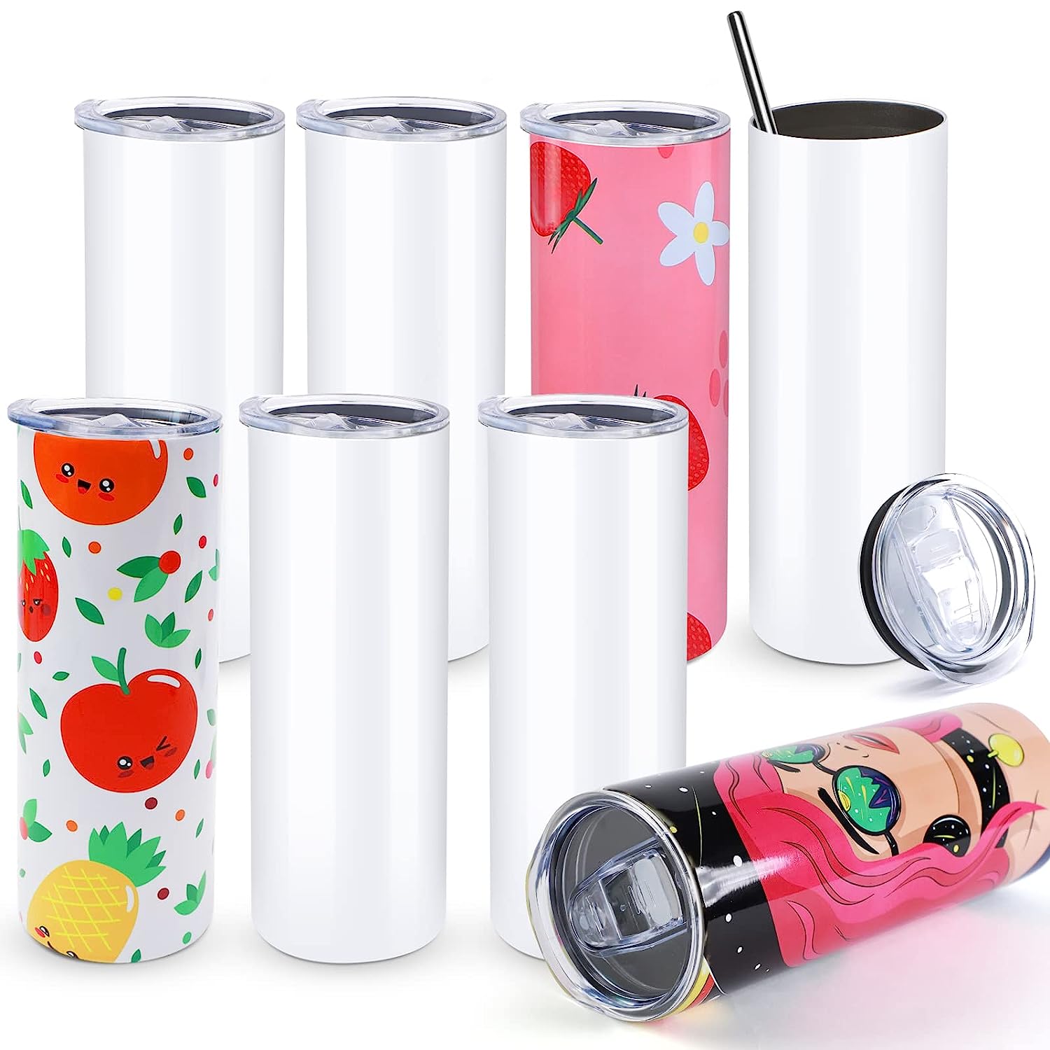 HTVRONT 8pcs Stainless 20 OZ S - Sublimation Mug White บทวิจารณ์และราคา