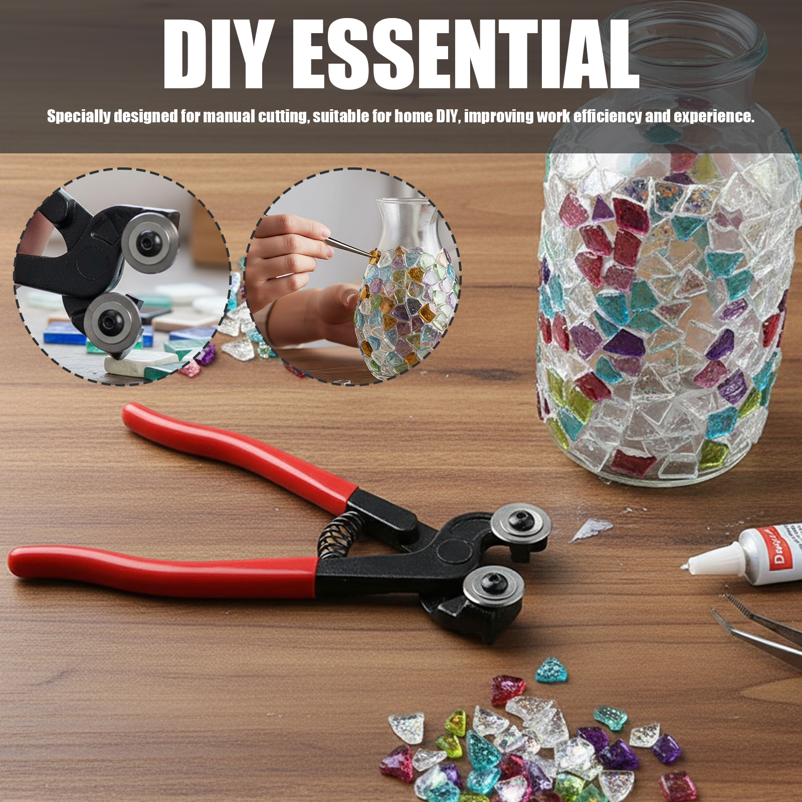 8 Inch Heavy Duty Wheeled Glas - Ceramic Tile Blank บทวิจารณ์และราคา