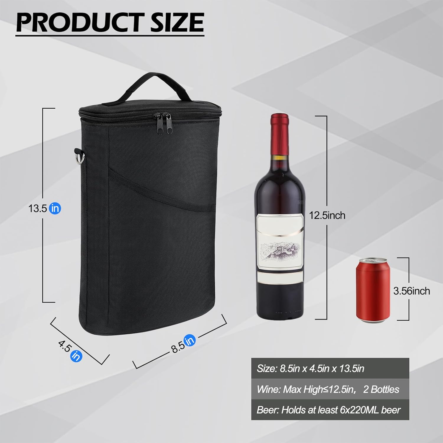 2 Bottle Wine Cooler Bag, Leak - Tote Bag Sublimation บทวิจารณ์และราคา