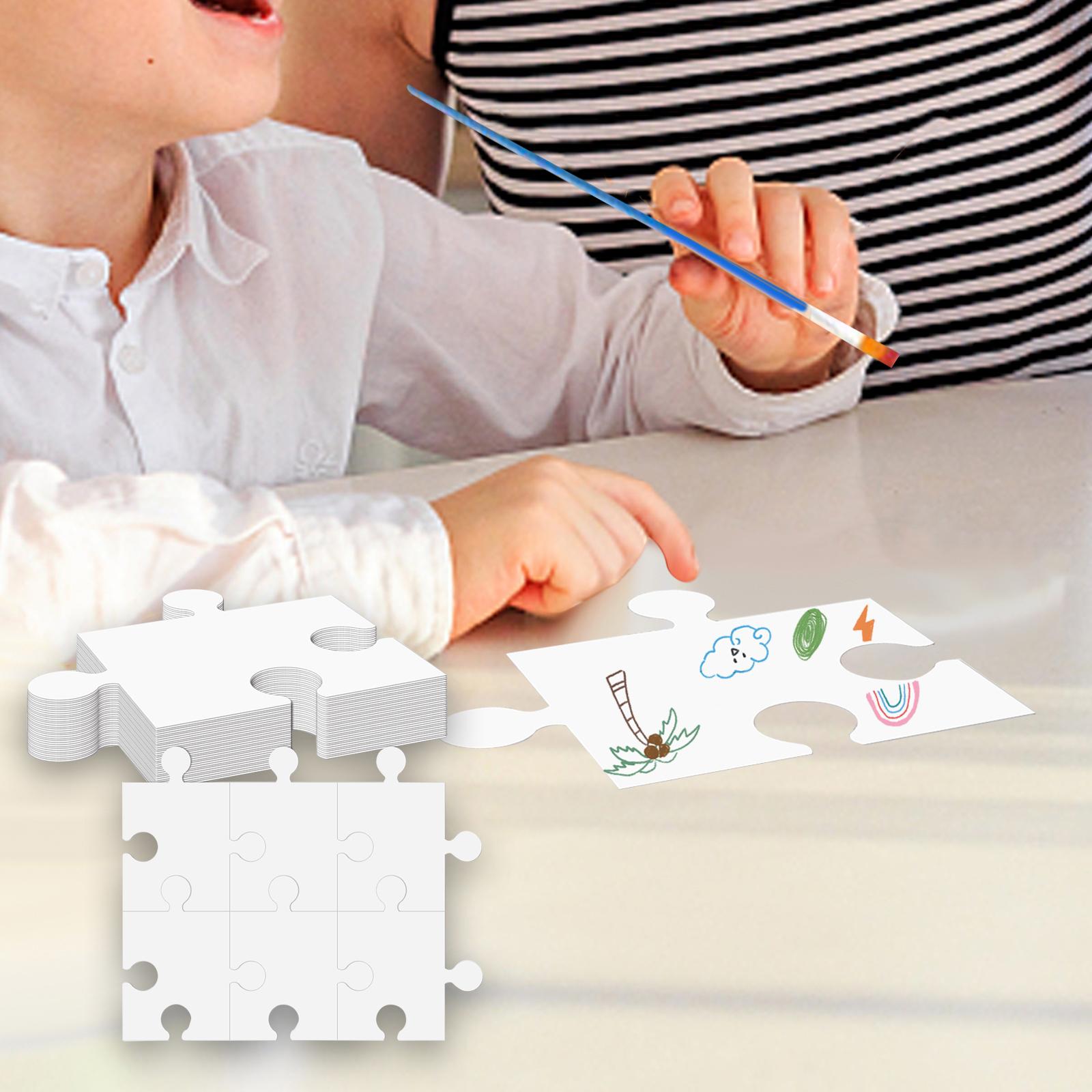 White Cardboard Blank Jigsaw P - Puzzle Blank White บทวิจารณ์และราคา