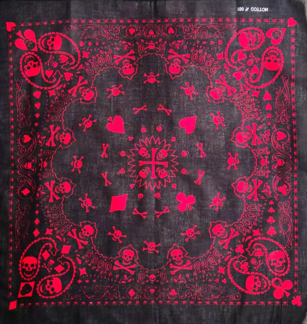 55cm White Black Red Skull Pok - Bandana Blank White บทวิจารณ์และราคา