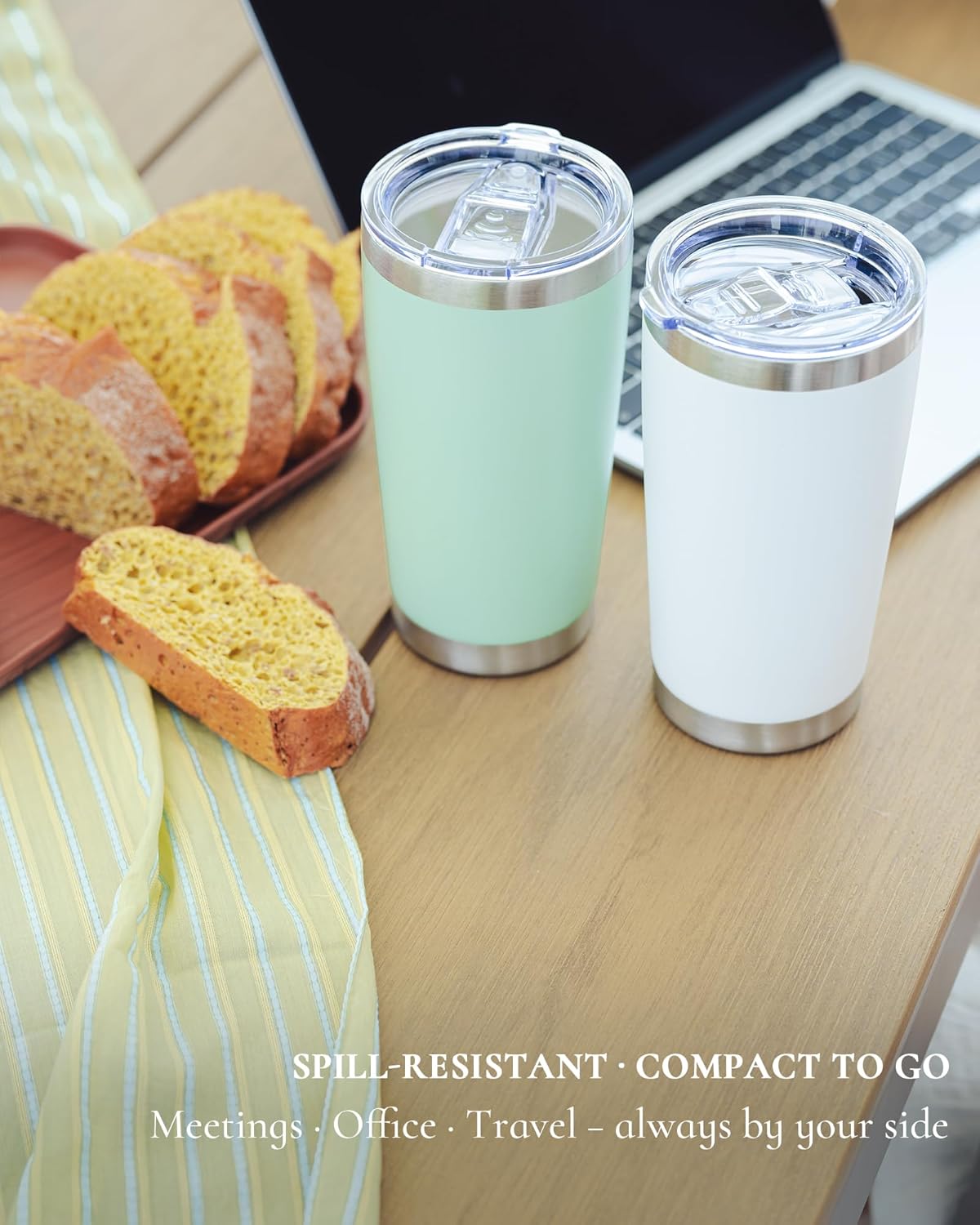 20oz Leakproof Travel Coffee T - Tumbler 20Oz White บทวิจารณ์และราคา