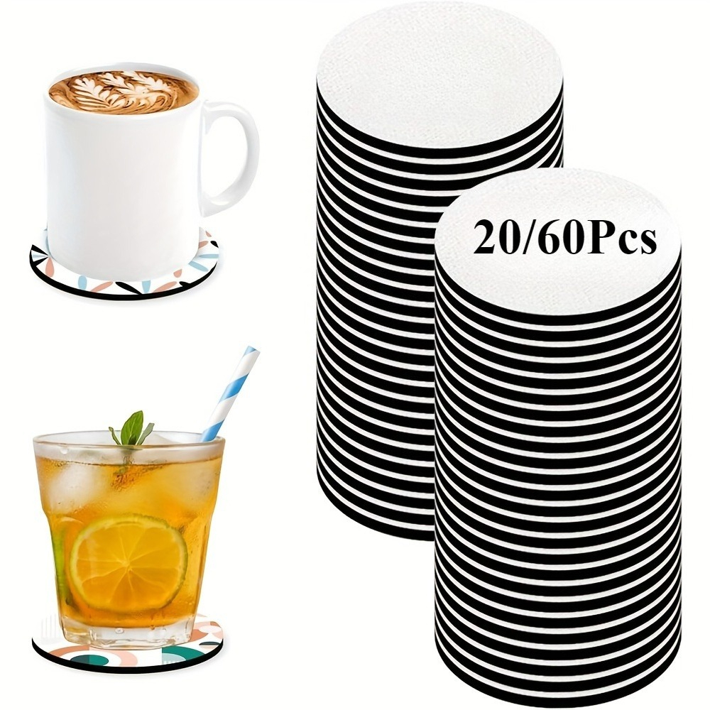 20/60pcs Coasters, Blank Heat- - Coaster Sublimation Blank บทวิจารณ์และราคา