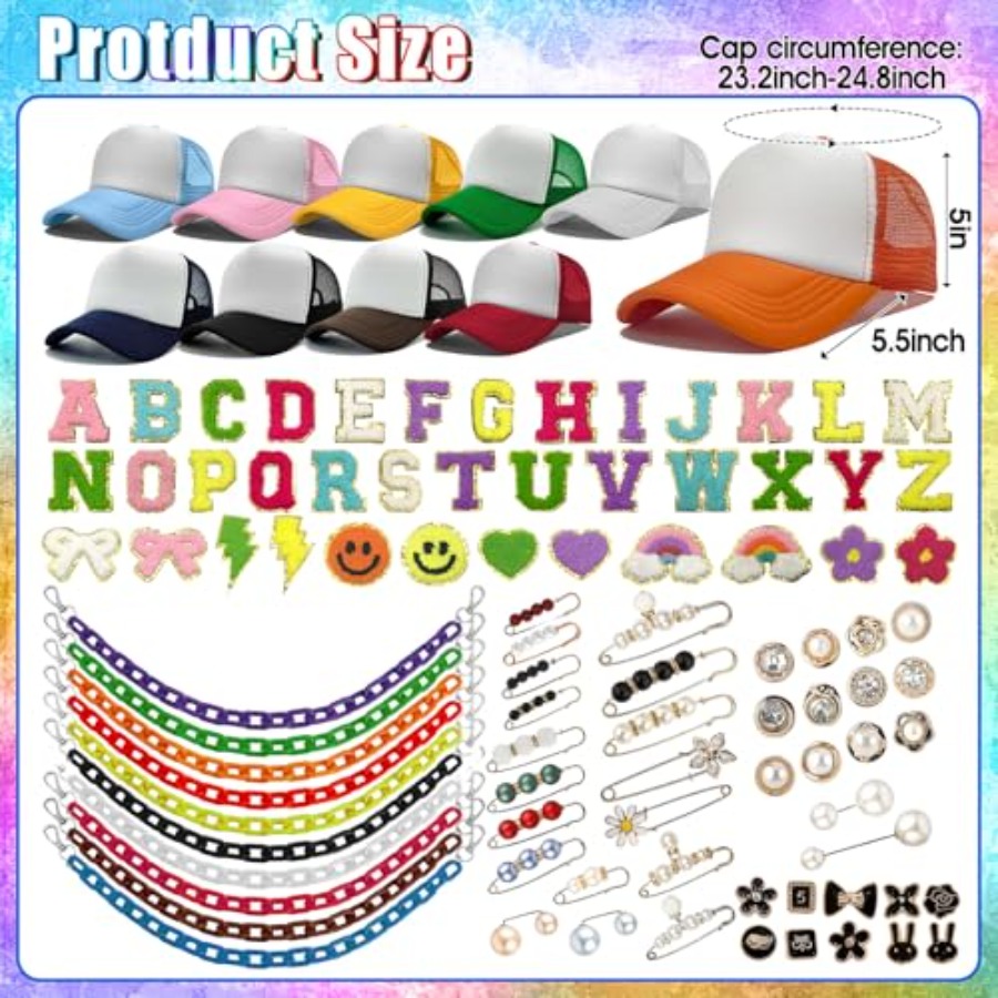 10 Pack Blank Trucker Hats DIY - Hat Sublimation Blank บทวิจารณ์และราคา