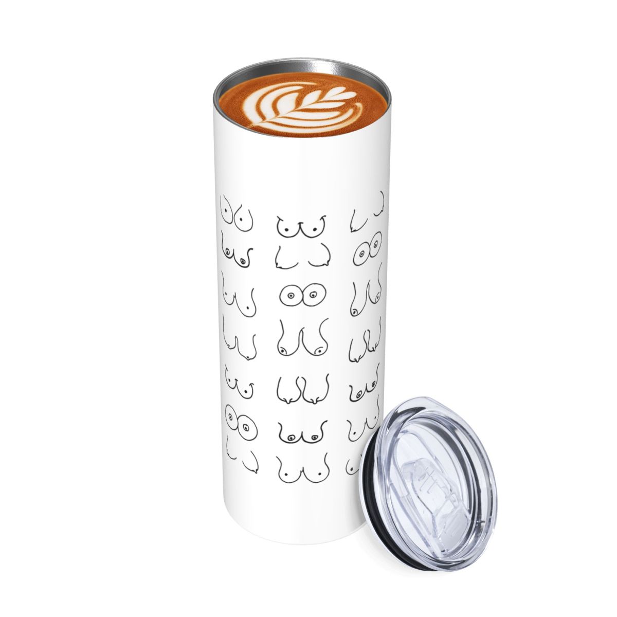 Black And White Tits Drawing S - Tumbler 20Oz White บทวิจารณ์และราคา