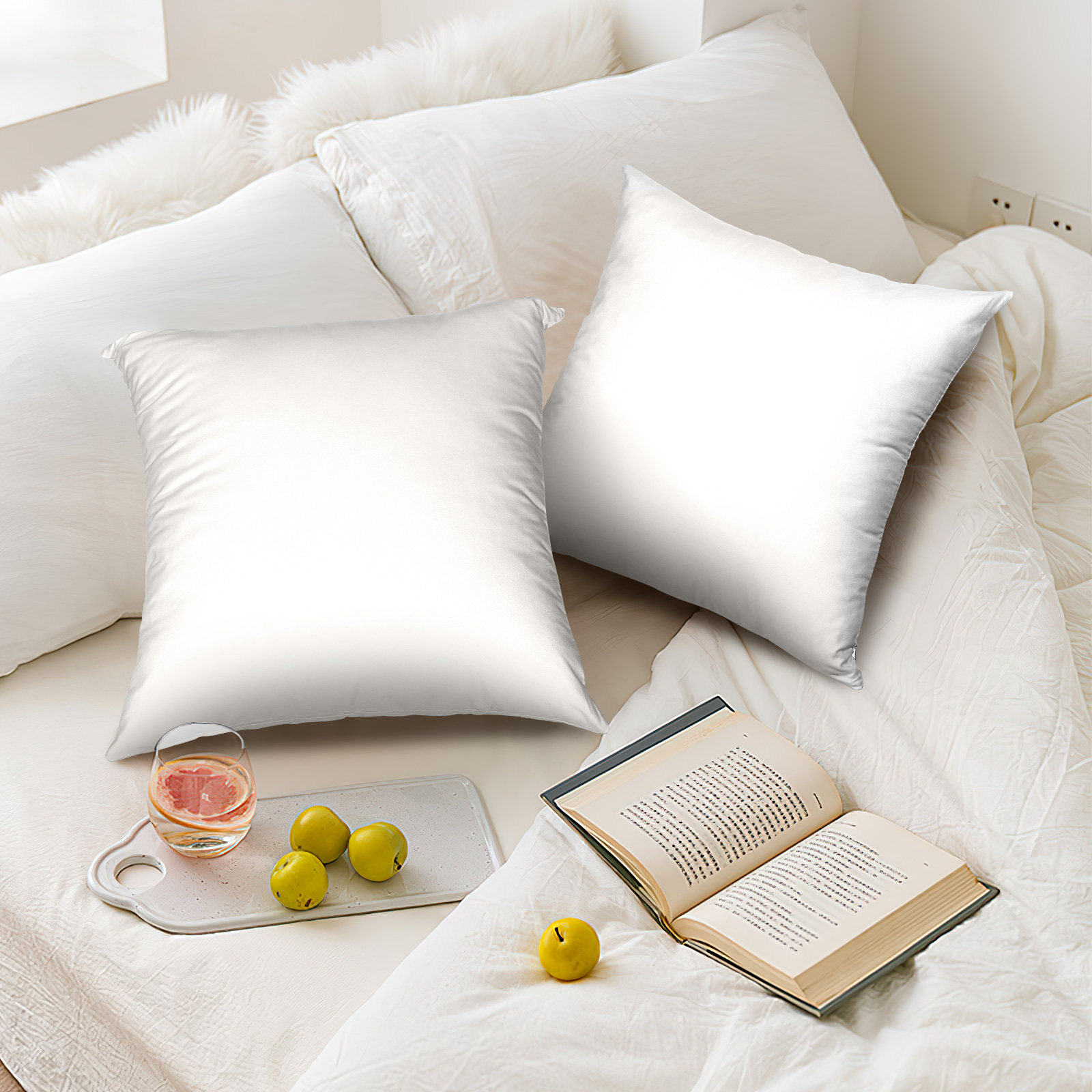 4Pcs White Sublimation Pillowc - Pillow Cover Sublimation บทวิจารณ์และราคา
