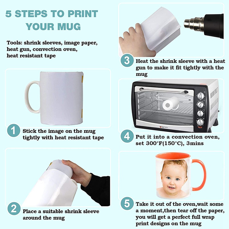 8X12 Inch Sublimation Shrink W - Sublimation Mug White บทวิจารณ์และราคา