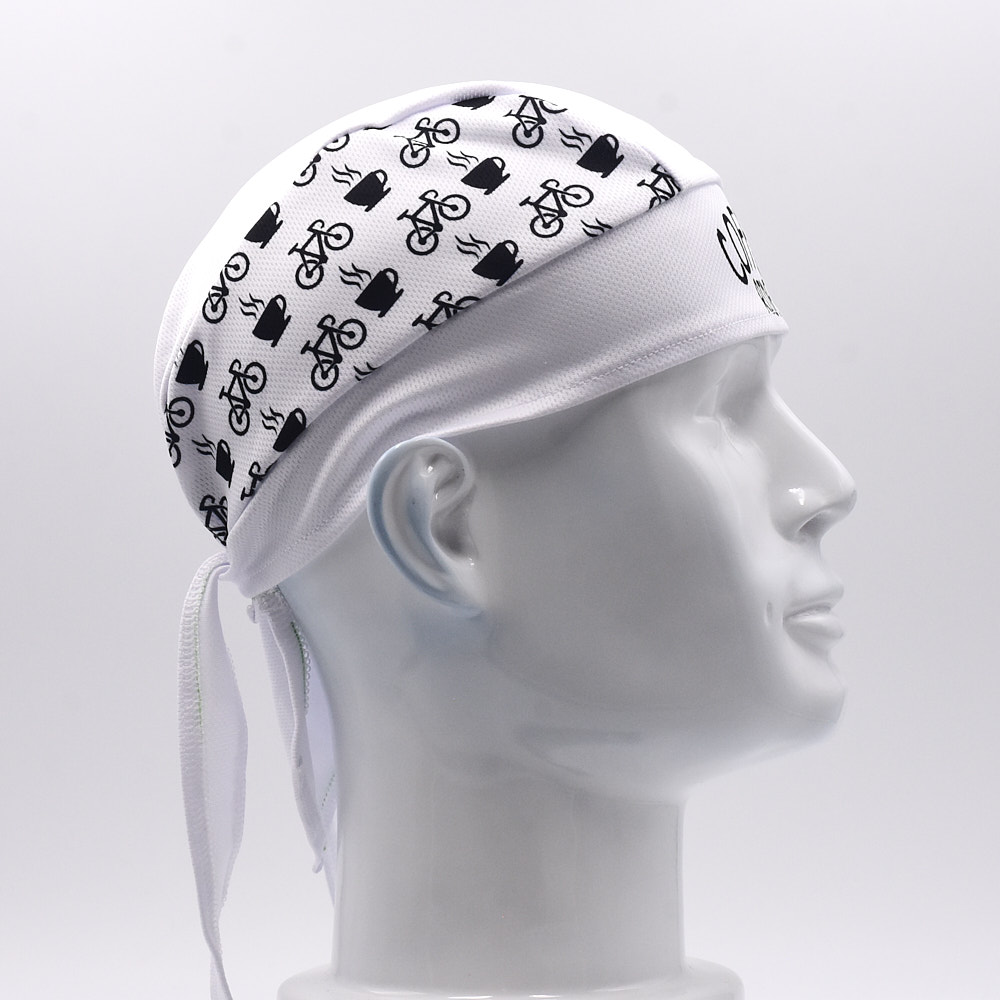 Classic Men White Cycling Cap  - Bandana Blank White บทวิจารณ์และราคา
