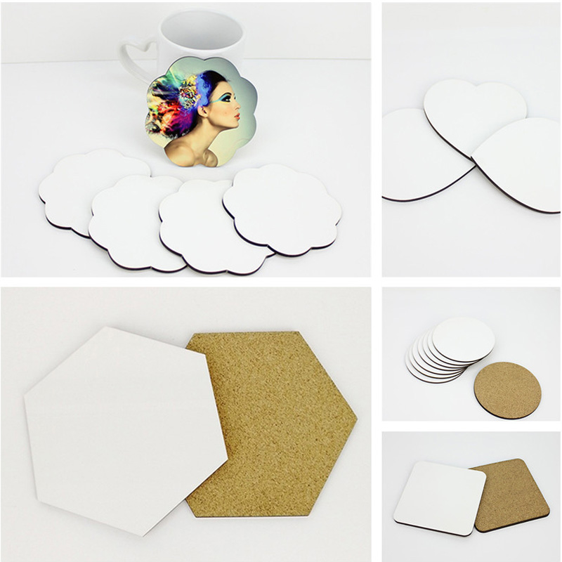 100Pcs/Lot DIY Sublimation Bla - Coaster Sublimation Blank บทวิจารณ์และราคา