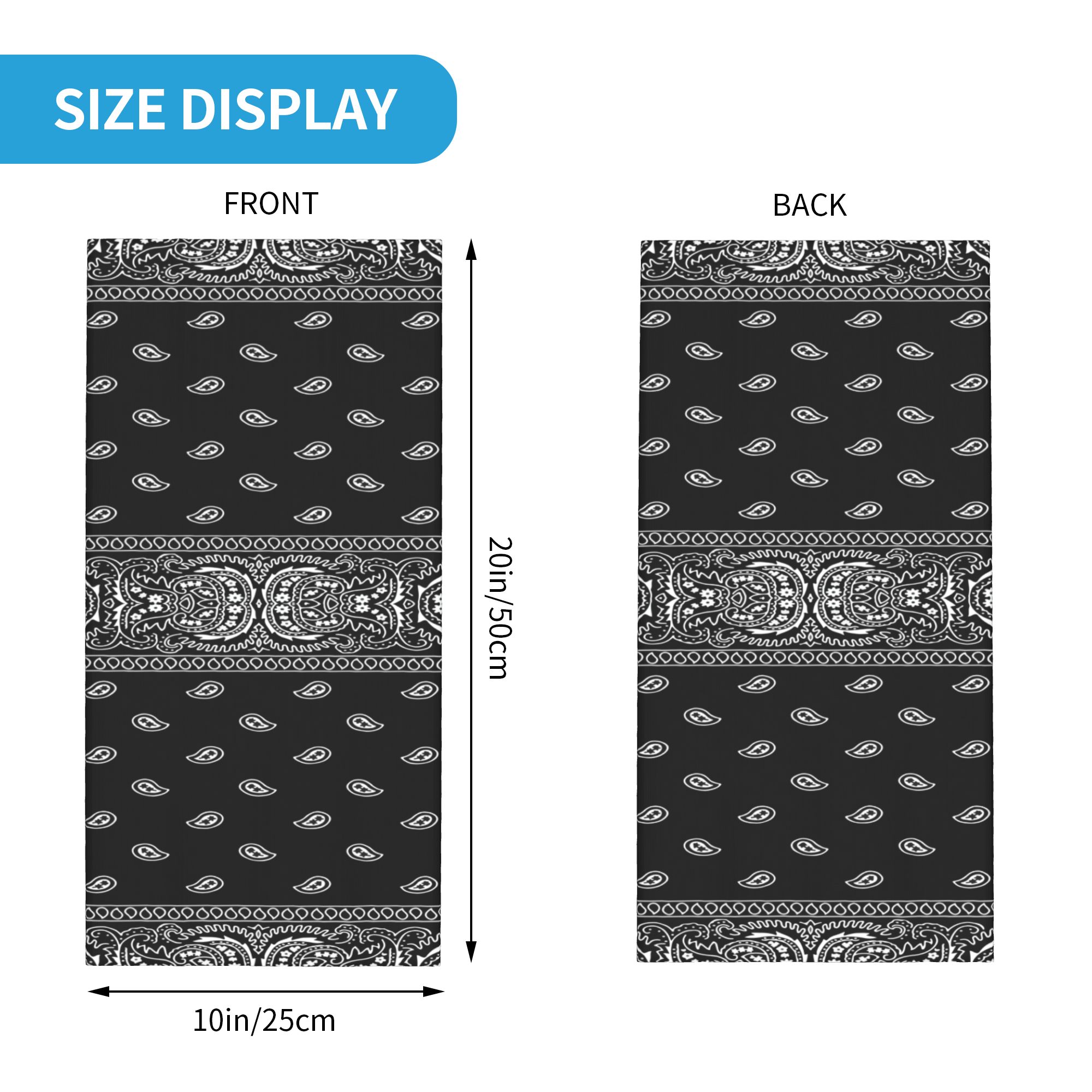 Custom Black and White Bandana - Bandana Blank White บทวิจารณ์และราคา