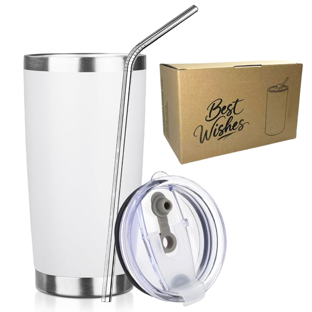 20oz Tumbler Mug with Lid and  - Tumbler 20Oz White บทวิจารณ์และราคา